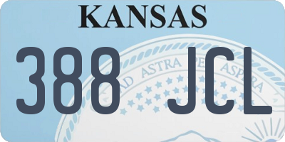 KS license plate 388JCL