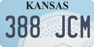 KS license plate 388JCM