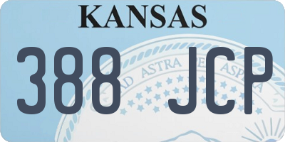 KS license plate 388JCP