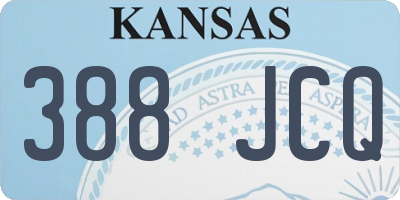 KS license plate 388JCQ