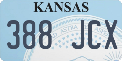 KS license plate 388JCX