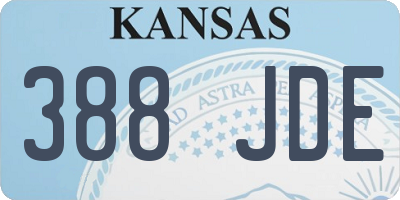 KS license plate 388JDE