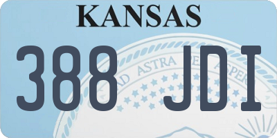 KS license plate 388JDI