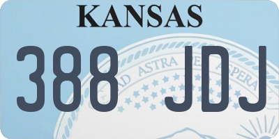 KS license plate 388JDJ