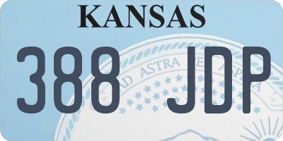 KS license plate 388JDP