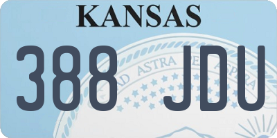 KS license plate 388JDU