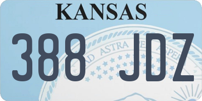 KS license plate 388JDZ