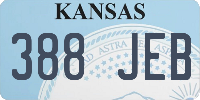 KS license plate 388JEB