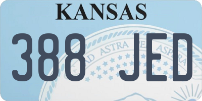 KS license plate 388JED
