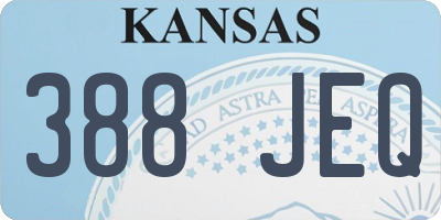 KS license plate 388JEQ