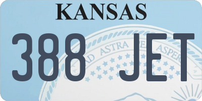 KS license plate 388JET