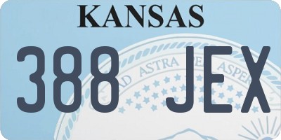 KS license plate 388JEX
