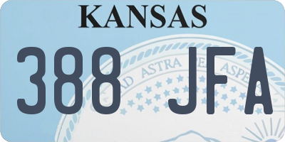 KS license plate 388JFA