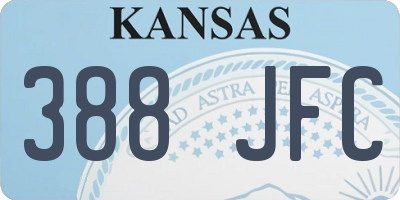 KS license plate 388JFC