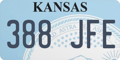 KS license plate 388JFE