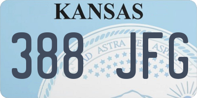 KS license plate 388JFG