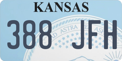 KS license plate 388JFH