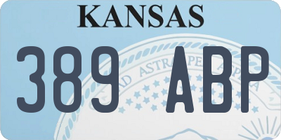 KS license plate 389ABP