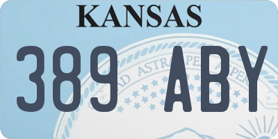 KS license plate 389ABY