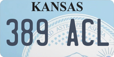 KS license plate 389ACL