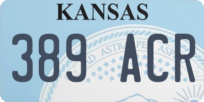 KS license plate 389ACR