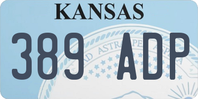 KS license plate 389ADP