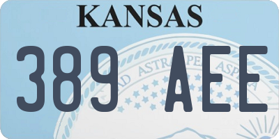 KS license plate 389AEE