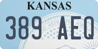 KS license plate 389AEQ