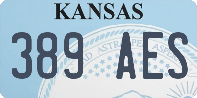 KS license plate 389AES