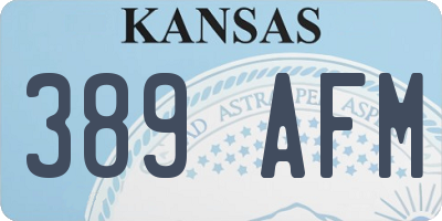 KS license plate 389AFM