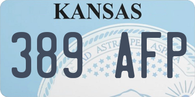 KS license plate 389AFP