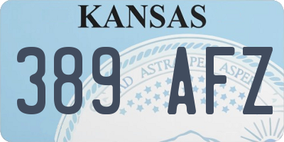 KS license plate 389AFZ