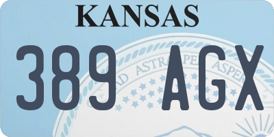 KS license plate 389AGX