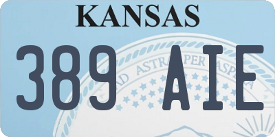 KS license plate 389AIE