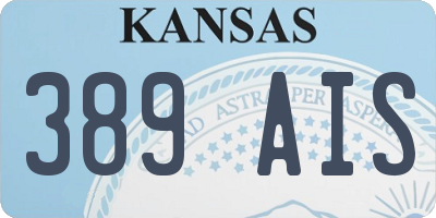KS license plate 389AIS