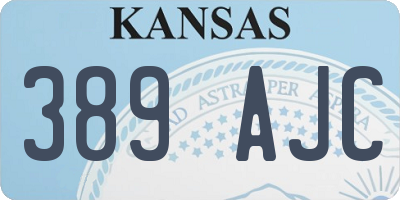 KS license plate 389AJC