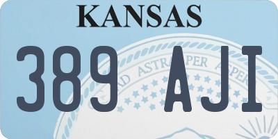 KS license plate 389AJI