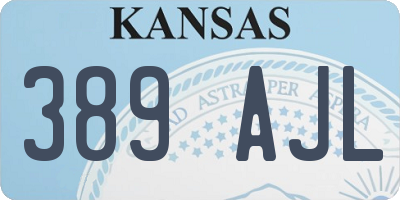 KS license plate 389AJL