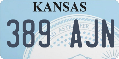 KS license plate 389AJN