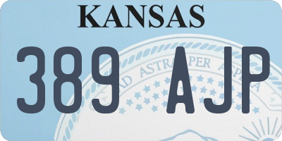 KS license plate 389AJP