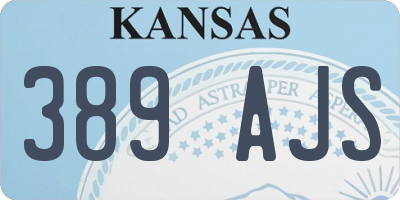 KS license plate 389AJS
