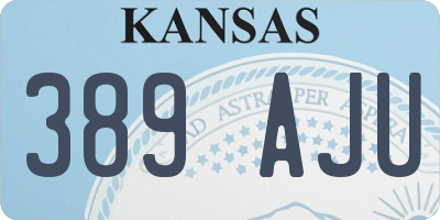 KS license plate 389AJU