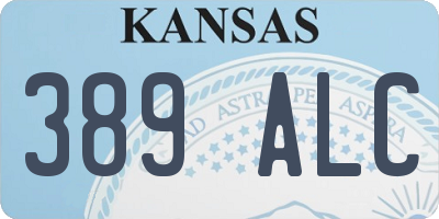 KS license plate 389ALC