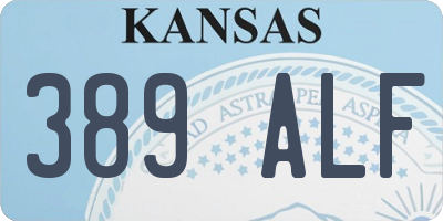 KS license plate 389ALF