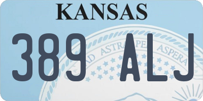 KS license plate 389ALJ