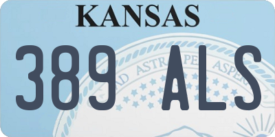 KS license plate 389ALS