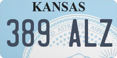 KS license plate 389ALZ