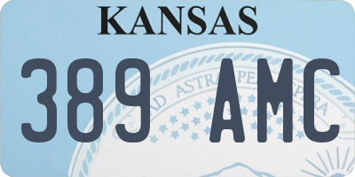 KS license plate 389AMC