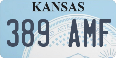 KS license plate 389AMF