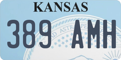 KS license plate 389AMH